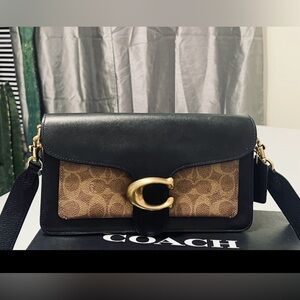Coach Black and Tan Crossbody Bag